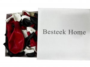 Besteek Home Red and Black Balloons Garland Arch Kit for Red and Black Graduation Decorations for New Year Birthday Las Vegas BBQ Casino Poker Racing Car Party Supplies