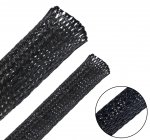 Besteek 50ft - 1/2 Inch & 1/4 Inch Expandable Braided Cable Sleeve, Braided Wire Sleeving, Cable Wrap Mesh Wire Loom