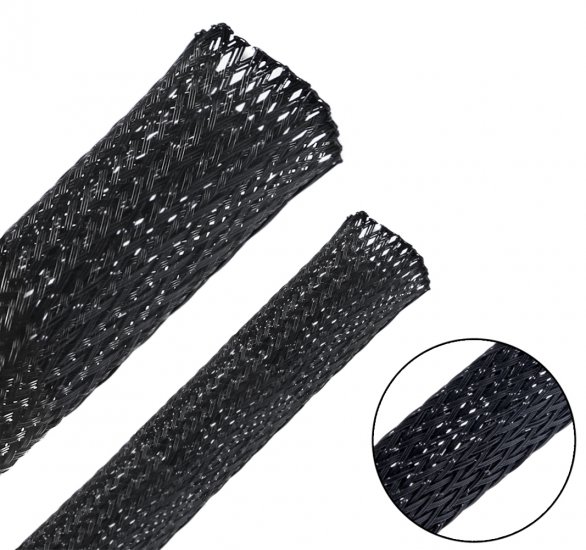 Besteek 50ft - 1/2 Inch & 1/4 Inch Expandable Braided Cable Sleeve, Braided Wire Sleeving, Cable Wrap Mesh Wire Loom - Click Image to Close